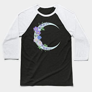 Flowery moon Baseball T-Shirt